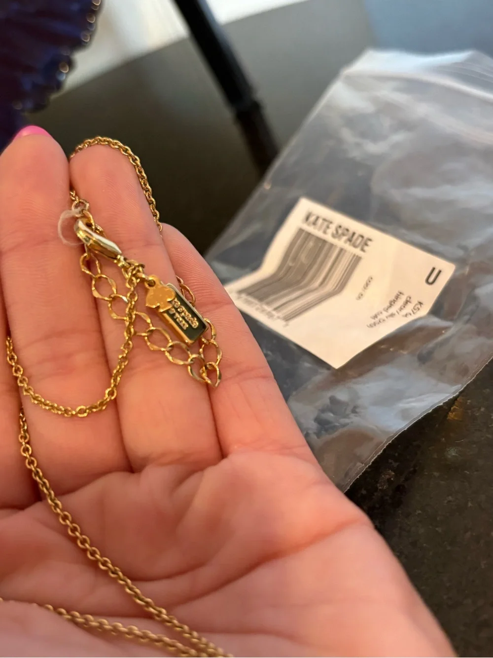 Kate Spade New Gold Single Rhinestone/Crystal Necklace - Picture 4 of 5